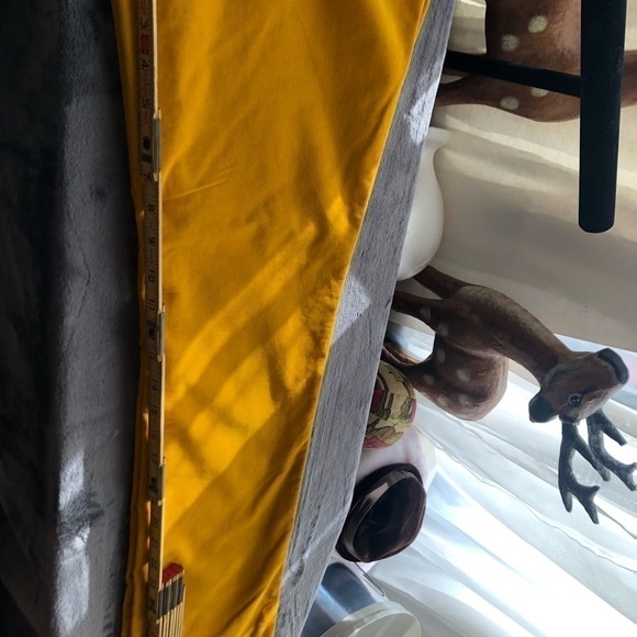 ANN Taylor Loft Mustard Yellow Corduroy Long Pants Modern Straight 30/10  #p1014 - Picture 8 of 8